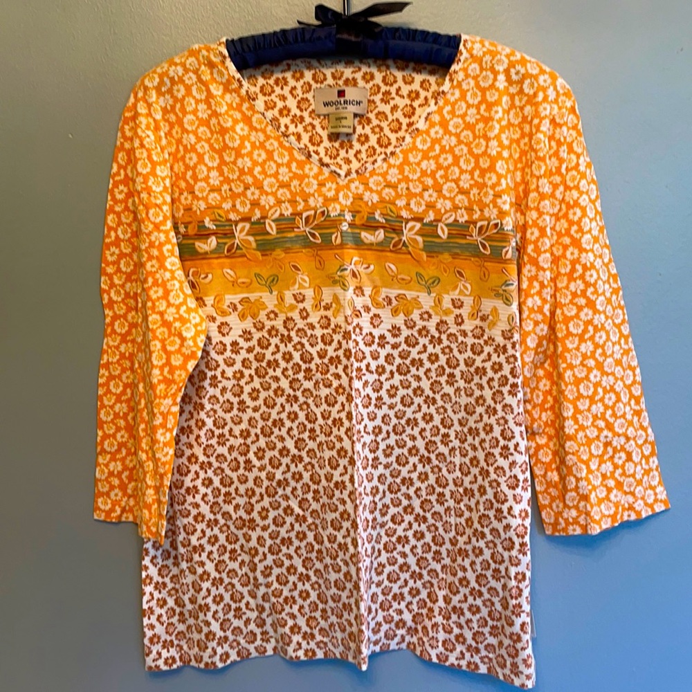 Woolrich 3/4 sleeve top